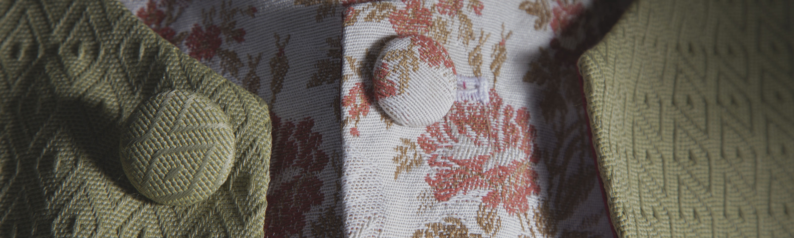 detail of male theatrical costume in the style of the 1700s