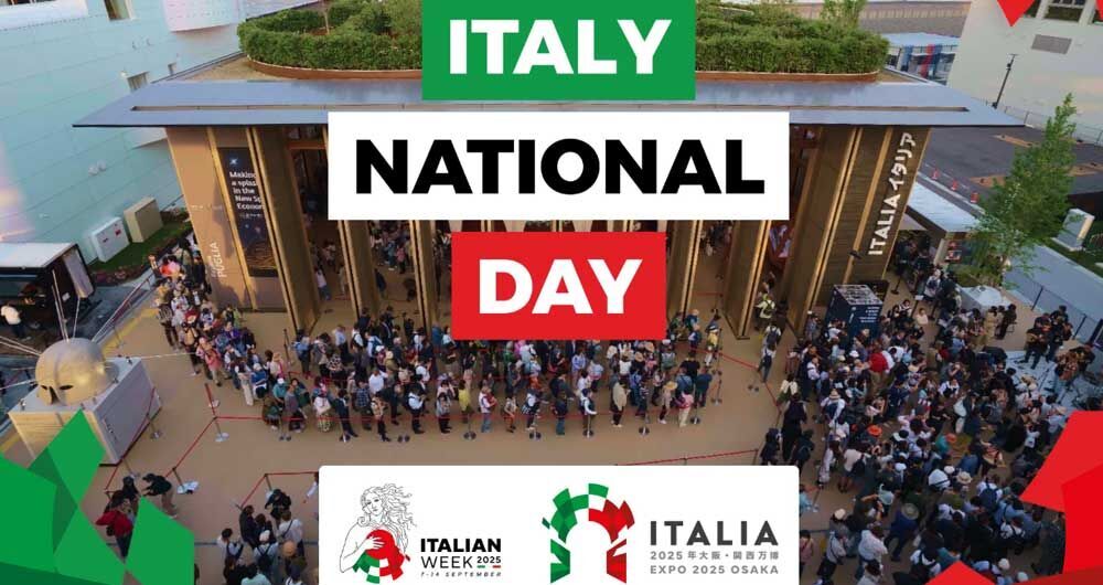 flag di Italy expo 2025 osaka