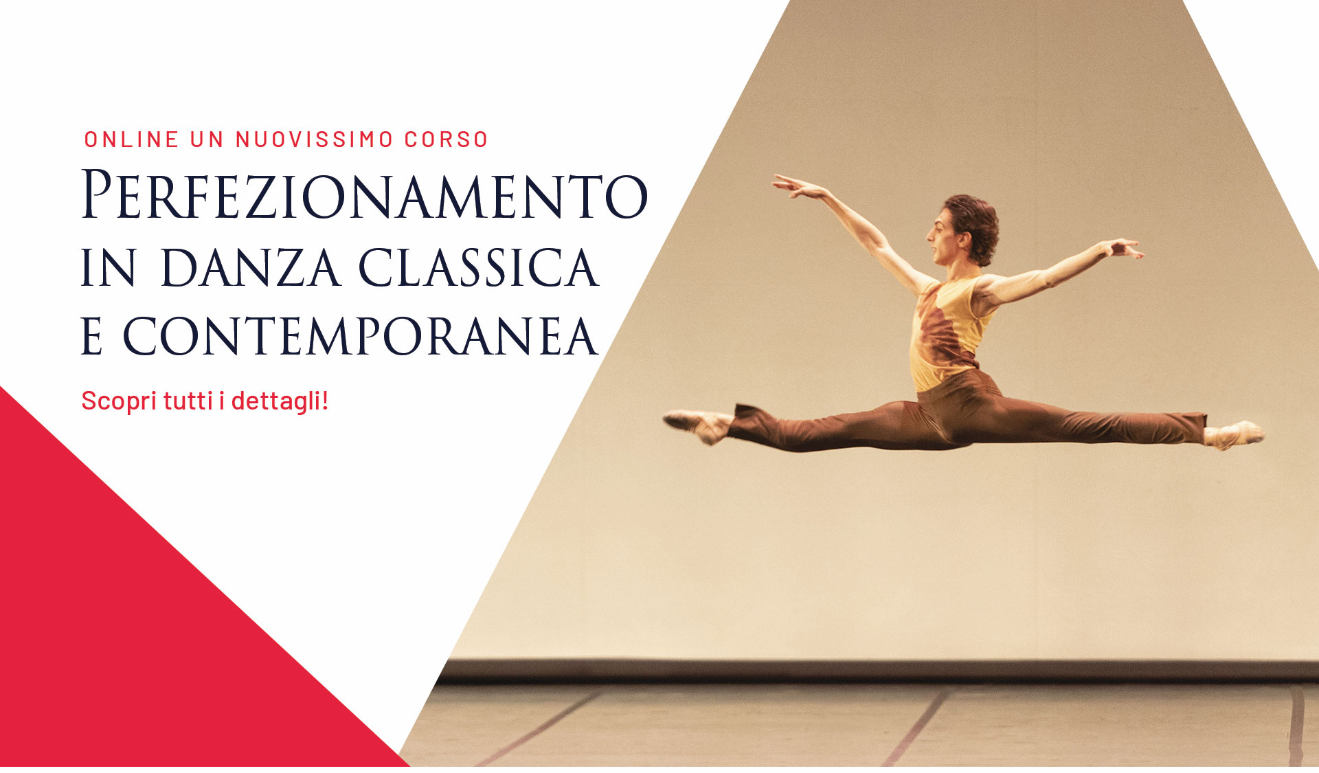 pubblicità nuovo corso di perfezionamento in danza classica e contemporanea